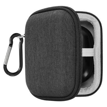 Imagem de Geekria Capa protetora compatível com JBL Tour Pro 3, Sense Lite, fones de ouvido sem fio Wave Buds, bolsa de transporte rígida de substituição com clipe mosquetão (cinza escuro)