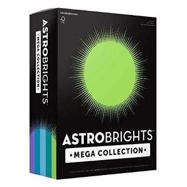 Imagem de Astrobrights Mega Collection, cartolina colorida, 5 cores, 320 folhas, 29,5 kg/176 gsm, 21,5 x 27,9 cm (91689)
