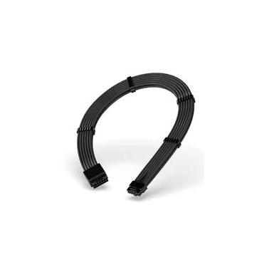Imagem de Cabo Extensor de Fonte Rise Mode Sleeved 12VHPWR, PCIE 5.0 16pin (12+4), 30cm, Preto - RM-SL-01-12VHPWR-FB