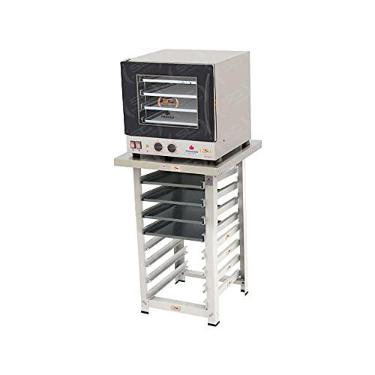 Imagem de Kit - Forno Turbo Prp-004 127v Preto + Bancada Mes-004 + 4 Assadeiras - Progás