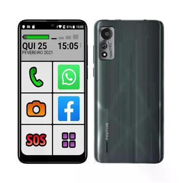 Imagem de Celular do Idoso 4G Tela Grande e Letras Grandes 6.26" 64GB 2GB Dual C
