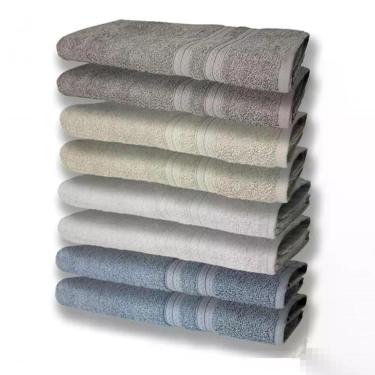 Imagem de 8 Toalhas Grande Felpudas Grossa 80x150 2 Az 2 Br 2 Bg 2 Cz