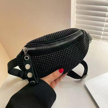 Imagem de Bolsa Pochete Feminina Estilo Casual Tendencia Carnaval Strass Lançame