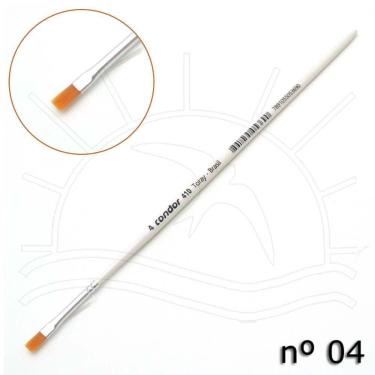 Imagem de Pincel Condor Profissional 410 Sintético Toray Dourado - Chato, 04
