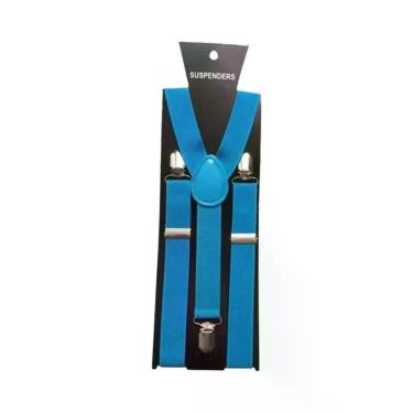 Imagem de Suspensórios Masculinos De Cor Sólida Com Alças Para Calças, Camisas, 