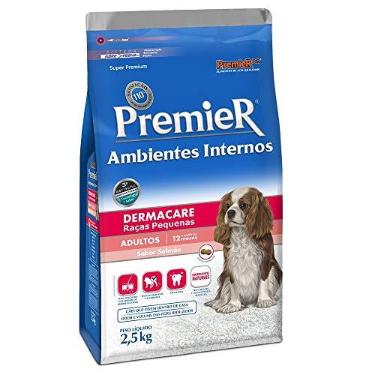 Imagem de Ração Premier Dermacare Ambientes Internos para Cães Adultos de Raças Pequenas, 2,5kg Premier Pet Raça Adulto,