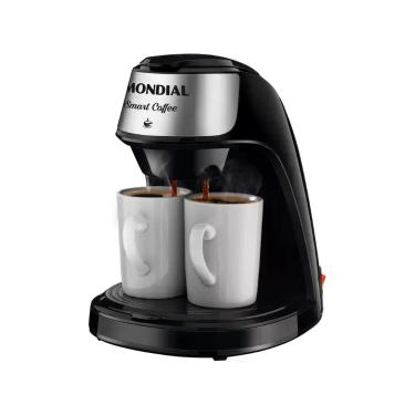 Imagem de Cafeteira Elétrica Mondial Smart Coffe 500W C-42-2X-BI Preto/Inox, Pre