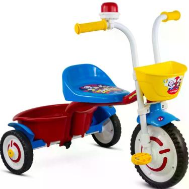 Imagem de Triciclo Infantil Homem Aranha para Meninos - Nathor, Azul, Único, Bra