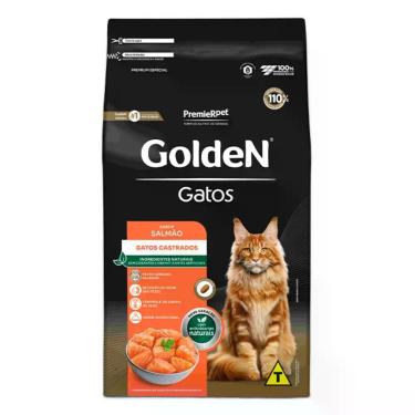 Imagem de Ração Golden Gatos Castrados Adultos Sabor Salmão 3 kg - Premier