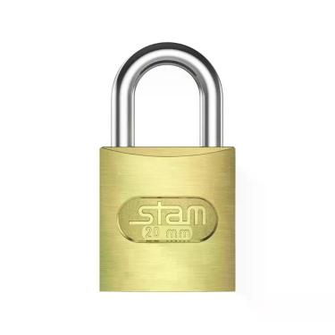 Imagem de Cadeado Zamac Stam Latonado E-Coat 20mm
