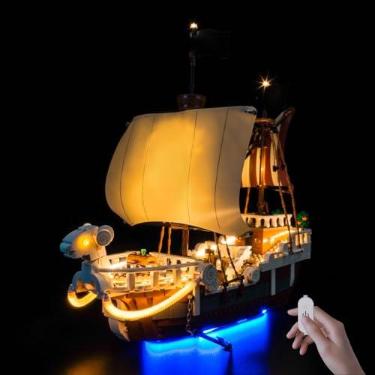 Imagem de Hilighting Upgraded Led Light Kit Compatible with Lego One Piece The Going Merry Pirate Ship Building Set, Touch Version Compatible with Lego 75639, for Adults (Model Not Included)