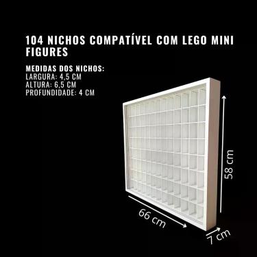 Imagem de Expositor 104 nichos - compatível com lego mini figures 43-1 - Genéric