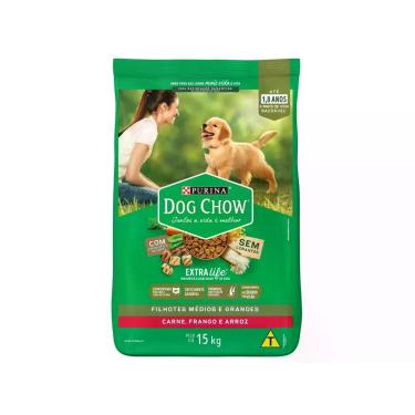 Imagem de Ração Premium para Cachorro Dog Chow ExtraLife - Filhote Carne Frango 