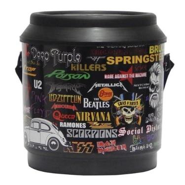 Imagem de Cooler térmico 24 latas de 350ml com estampa bandas de rock