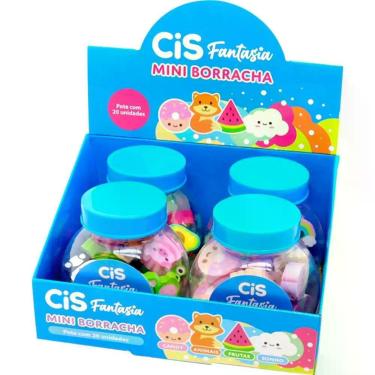 Imagem de Borracha Decorada CIS Fantasia Mini Sortida - Display com 4 - Sertic