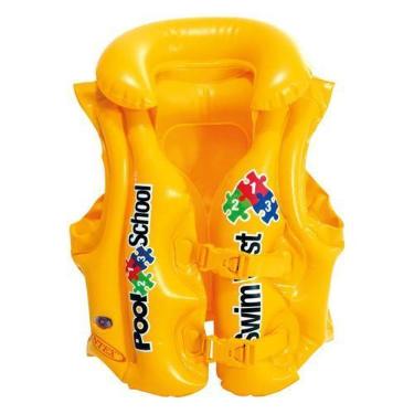 Imagem de Colete Boia Salva Vidas Inflável Infantil Pool School Intex, Amarelo