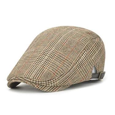 Imagem de ZumZup Boina masculina confortável quadrada moderna ajustável para primavera verão, 1, Tamanho �nico