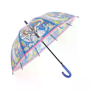 Imagem de Guarda-chuva Infantil Transparente Bailarina Azul Fazzoletti, Guarda-c