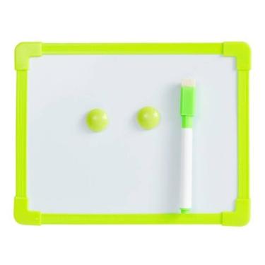 Imagem de Quadro Lousa Branca 20cmx15cm Magnético Com Caneta Apagador - Comercia