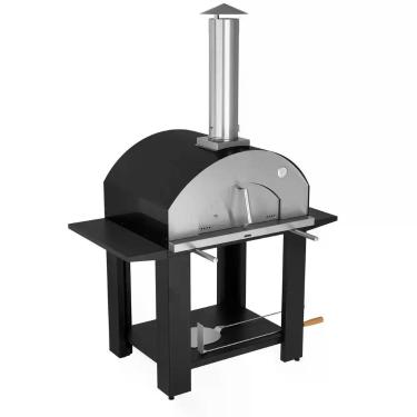 Imagem de Forno de Pizza a Lenha Napoli Garden Grande Preto 810EX Metávila