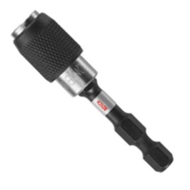 Imagem de BOSCH Suporte de broca de troca rápida resistente a impactos ITBHQC201 | Retenção magnética | Liberação rápida | Classificação de impacto | Ajuste preciso | Haste hexagonal | Acessório de driver