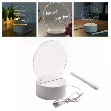 Imagem de Luminária LED Acrílica Personalizável para Escrever com Caneta Mágica Abajur de Mesa Decorativo Yeet