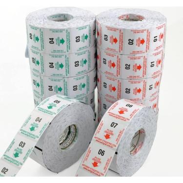 Imagem de Bobina Senha Rolo C/2000 Azul 2 Dígitos Numeradas 000-999 P/Dispenser 
