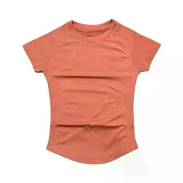 Imagem de Camiseta Esportiva Feminina De Verão Com Manga Curta, Respirável, Gola