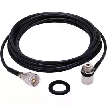 Imagem de Kit Cabo Coaxial Aquário M-802K para Rádio com Conector UHF Macho RG-58 50 OHMS Comprimento 5,5M 1 Unidade