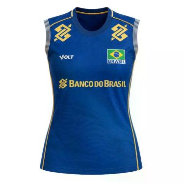 Imagem de Regata Brasil Vôlei Volt 2026 Jogo 2 Azul - Feminino Tamanho:MCor:Azul