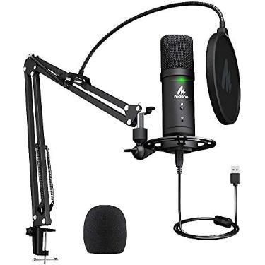Imagem de Microfone USB 192KHz/24Bit Monitoramento Zero Latência MAONO AU-PM401 USB Condensador de Computador Microfone Cardioide com Botão Mudo para Podcasting, Jogos, YouTube, Streaming, Gravação de Música