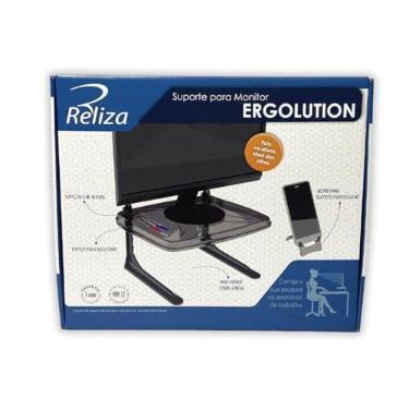 Imagem de Suporte para Monitor e Notebook Ergonomico Ajustavel 5 Níveis de Altura Reliza Ergolution