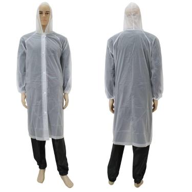 Imagem de Capa Chuva Longa PVC Plastico Adulto Unissex Transparente - R.Pires