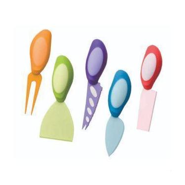 Imagem de Conjunto Kit Para Cortar e Servir Queijo 5 Peças Cores - Mais Tem