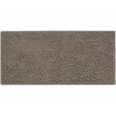Imagem de Tapete Chenille Poliéster 50x100cm Antiderrapante 1250g-m2 Cinza Tessi