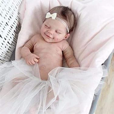 Imagem de KEGUOF Boneca bebê reborn ultra realista, menina, 55cm/2kg, Full Body Silicone de vinil, Boneca recém-nascida, Leve, 3, Menina