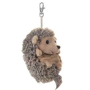 Imagem de Dilly dudu Chaveiro de pelúcia de bicho de pelúcia Melhores presentes, Cinza, 4 inches, Ouriço