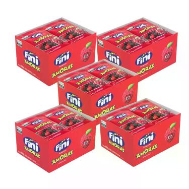 Imagem de Kit Mini Bala De Gelatina Amora Fini - 5 Caixas 180g