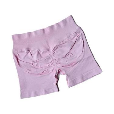 Imagem de Shorts Esportivos Femininos De Cintura Alta Para Verão, Respiráveis, C