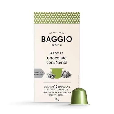 Imagem de Baggio Café Cápsulas De Café Aroma Chocolate C/Menta Compatível Com Nespresso Contém 10 Cápsulas