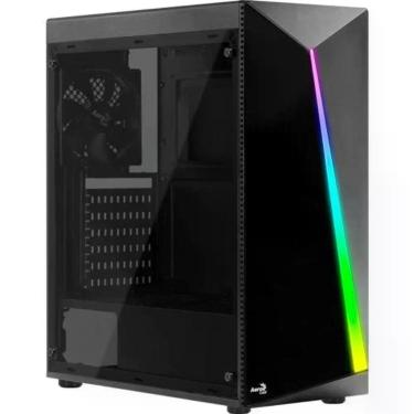 Imagem de Gabinete Gamer Aerocool Shard Preto Rgb Lateral Acrílico