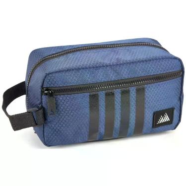 Imagem de Estojo Necessaire Juvenil Abertura Total Reforçado Escolar Cor:Azul - 