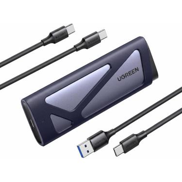 Imagem de Case para SSD M.2 NVMe ou SATA - USB-C - 10 Gbps - Prata - Ugreen CM767