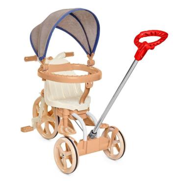 Imagem de Carrinho Infantil 2 em 1 Passeio e Pedal Com Capota Ciclito Calesita C