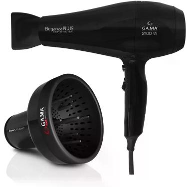 Imagem de Kit gama - secador eleganza plus ceramic ion 2100w 220v + difusor de a