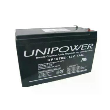 Imagem de Bateria Não Automotiva 12V 7,0Ah Up1270e F187 para Alarmes Nobreaks e Luzes de Emergência Unipower