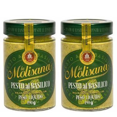 Imagem de Kit 2 Molho Pesto Al Basilico La Molisana 190g