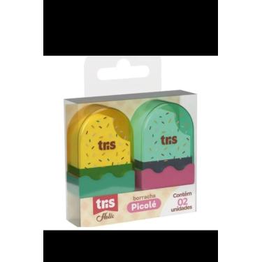 Imagem de Borracha tris picolé kit c/2 - Summit, Amarelo