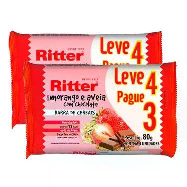 Imagem de Barra de Cereais Ritter Morango e Aveia com Chocolate Leve 4 Pague 3  
