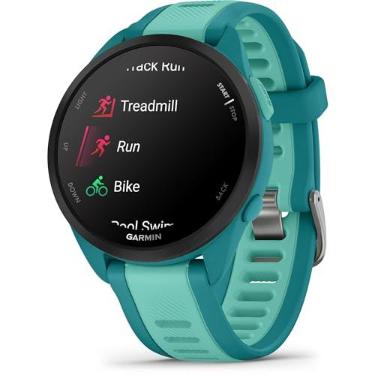 Imagem de Garmin Relógio Forerunner 165 Music Azul Turquesa 43mm com Monitor Cardíaco de Pulso e GPS